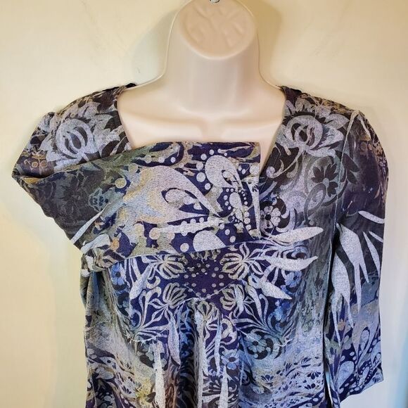 3/4th Sleeve Multicolored V Neck - Picture 4 of 10